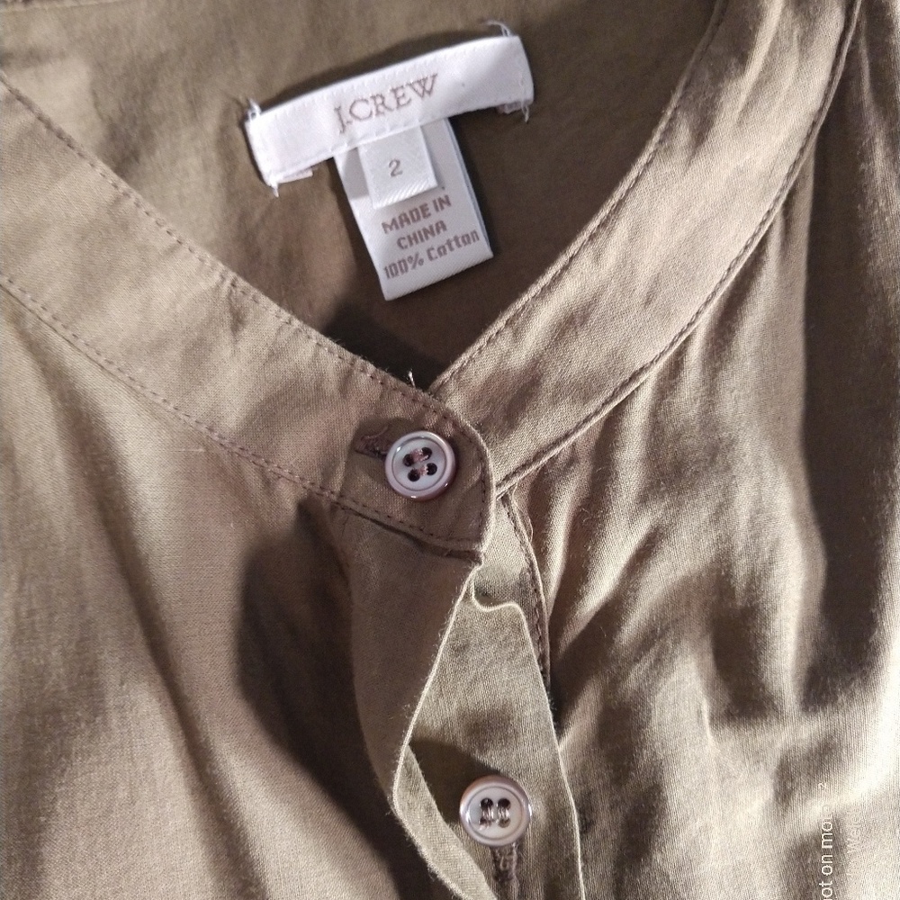 JCrew Olive Green blouse - Picture 4 of 7